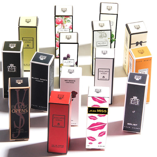 JEAN MISS 3ml Antiperspirant Perfume For Women And Men Atomizer Bottle Glass Fashion Long Lasting Female Parfum Flower Fragrance