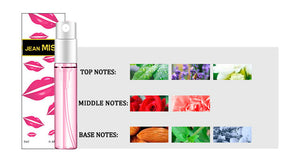 JEAN MISS 3ml Antiperspirant Perfume For Women And Men Atomizer Bottle Glass Fashion Long Lasting Female Parfum Flower Fragrance