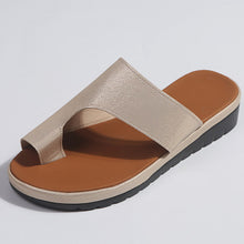 Load image into Gallery viewer, Women PU Leather Shoes Comfy Platform Flat Sole Ladies Casual Soft Big Toe Foot Correction Sandal Orthopedic Bunion Corrector