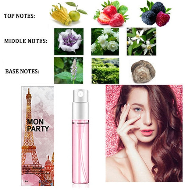 JEAN MISS 3ml Antiperspirant Perfume For Women And Men Atomizer Bottle Glass Fashion Long Lasting Female Parfum Flower Fragrance